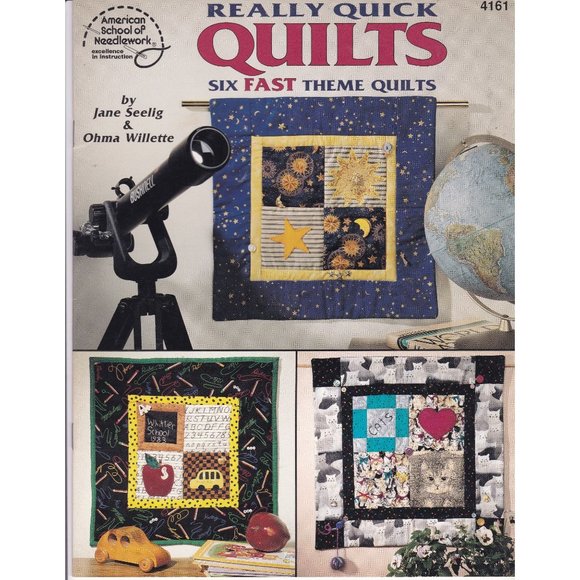 Vintage Quilt Patterns, Really Quick Quilts by Jane Seelig and Ohma Willette - Picture 1 of 2